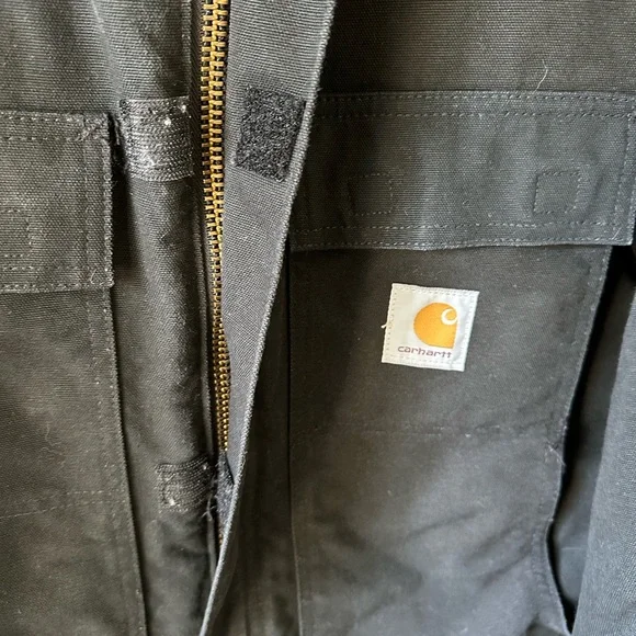 Vintage Carhartt C003 BLK Duck Quilted Lined Canvas Jacket Size XL Made In USA - Picture 8 of 12